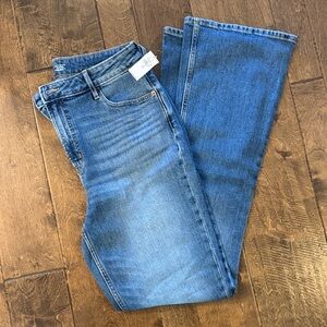 NWT Old Navy Blue Women's Jeans High Rise Flare Leg Size 12 Tall